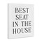 Stupell Industries Best Seat Bathroom Toilet Canvas, design by Lettered and Lined